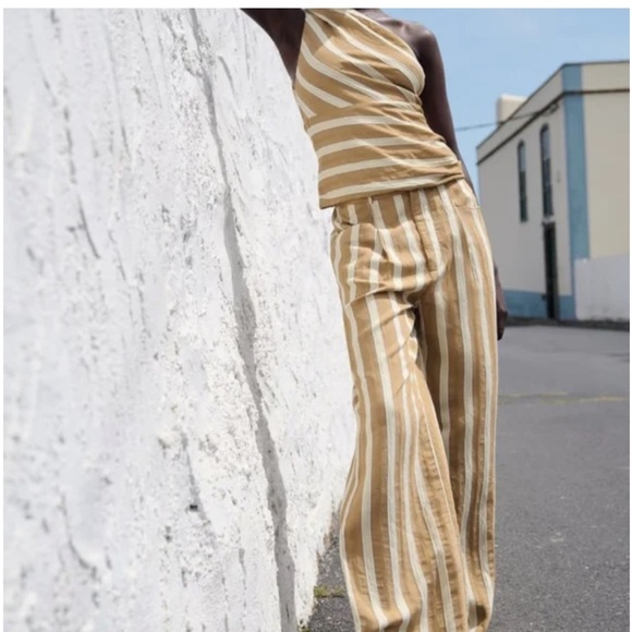 Zara ASYMMETRIC JACQUARD TOP. Toffee. Size M. - Picture 3 of 7